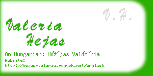 valeria hejas business card